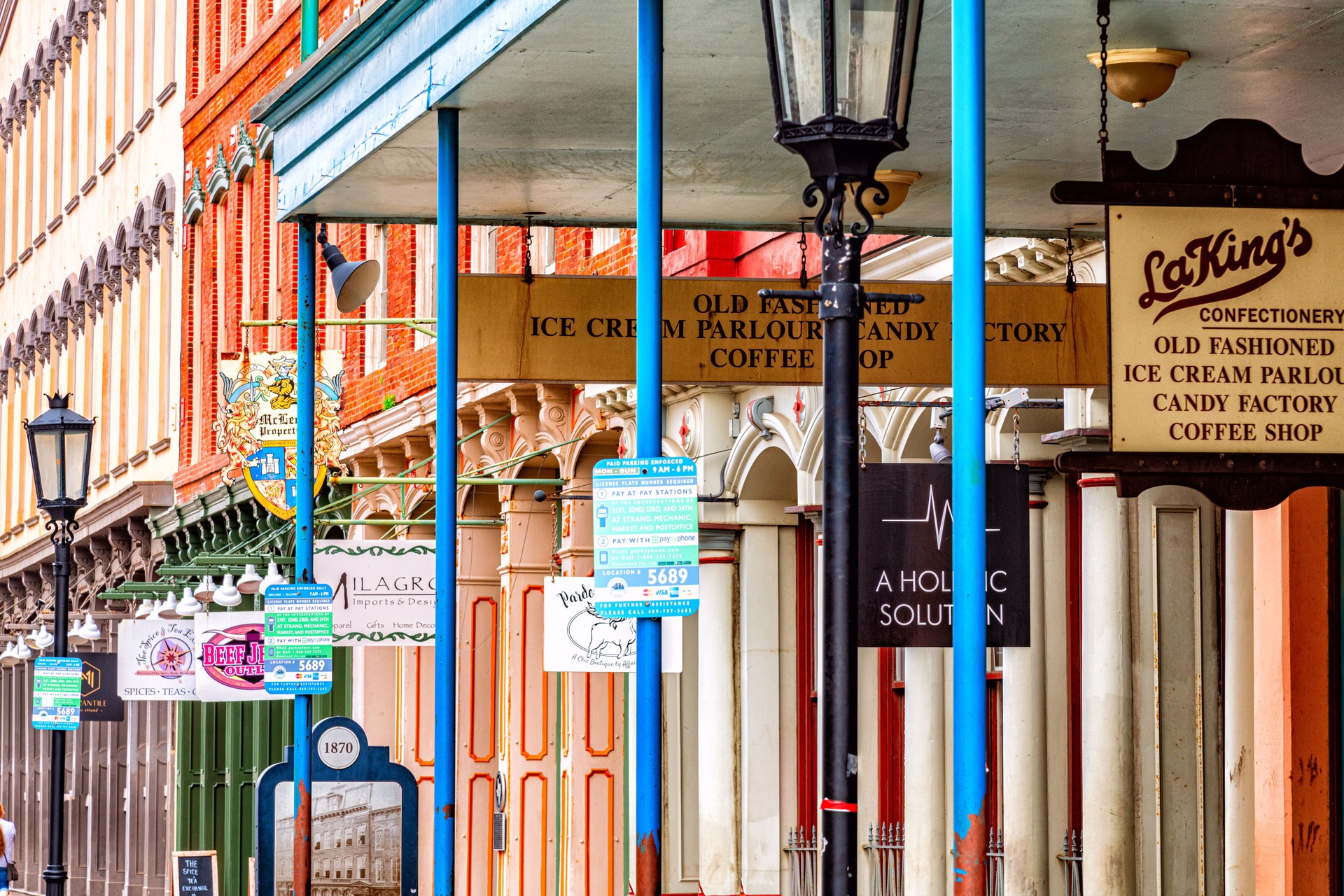 Store Signs Along The Historic Strand